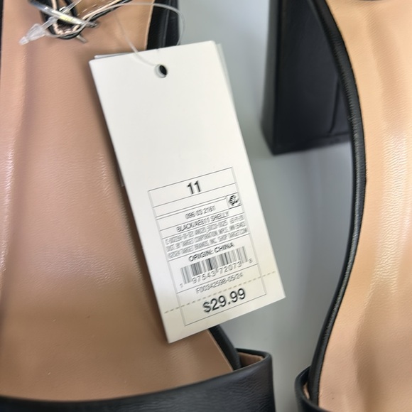 A New Day Shelly Women's Block Heel Open Toe Sandals Memory Foam Black - Picture 14 of 14